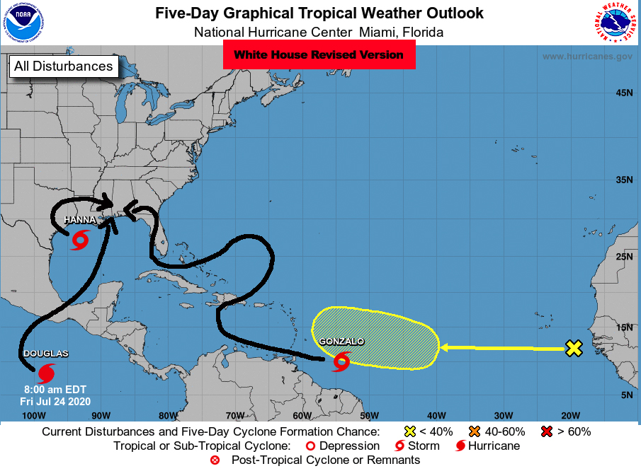 Tropical storm warning in effect for South Texas, Hurricane Douglas ...