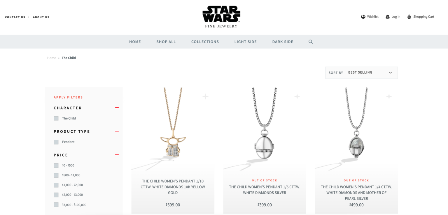 The most expensive Baby Yoda pendant is the only Mandalorianthemed